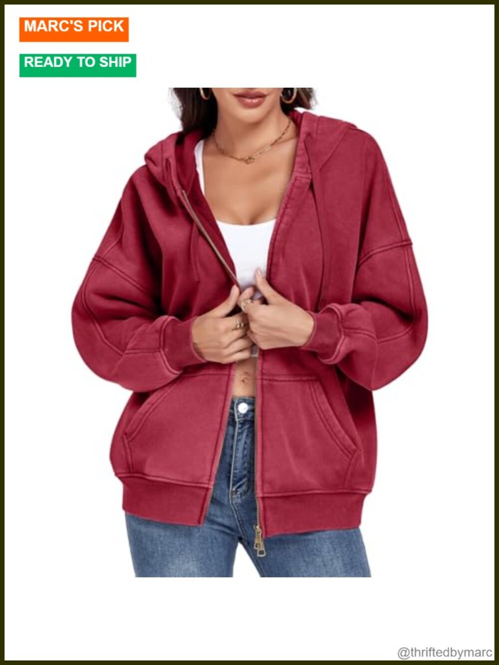 Unisex Zip Up Hoodie Oversized Vintage Acid Wash Distressed Fleece Jacket Long